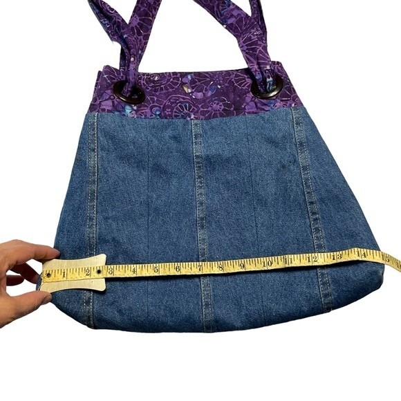 Homemade Denim Hobo Women's Handbag Purse - Picture 6 of 7